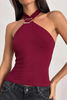 Motel Lorie Top Burgundy