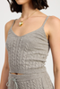 grey cable knit tank op