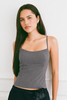 charcoal grey corset tank top