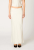 pearly white silk maxi skirt