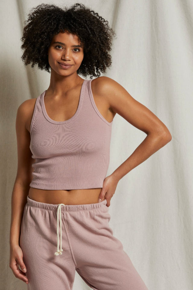 dusty pink mauve womens tank top
