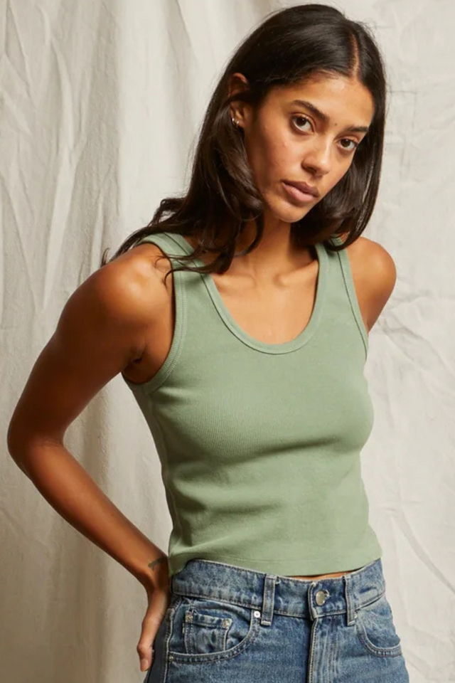 perfectwhitetee Blondie Tank Aloe 