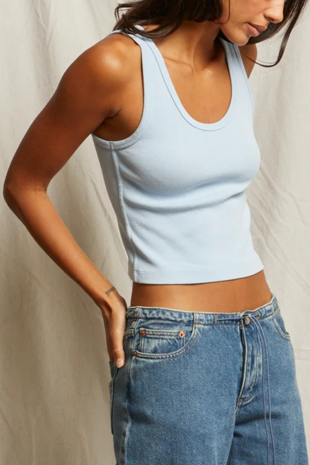 perfectwhitetee Blondie Tank Sky Blue 