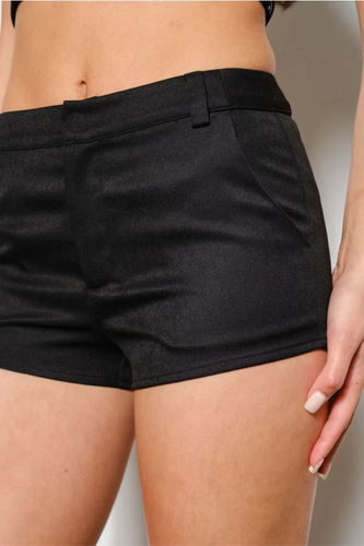womens black mini micro shorts 
