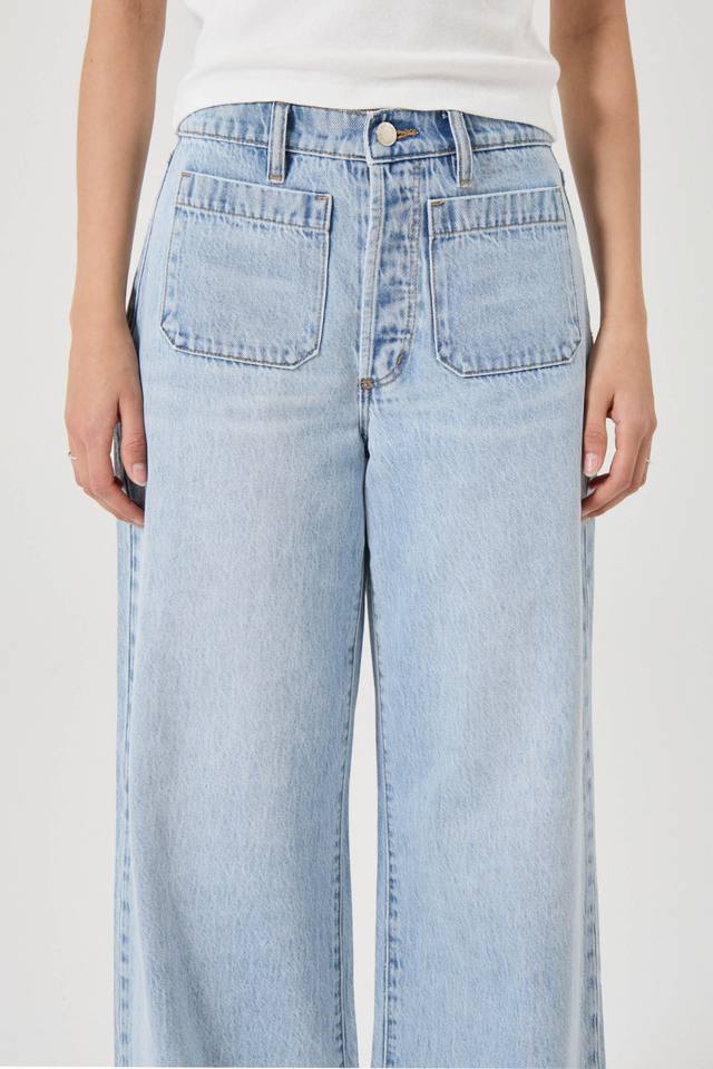 relaxed fit sailor jeans light blue denim